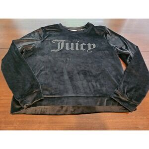 Juicy Couture Black‎ Velour Sweatshirt Size XL